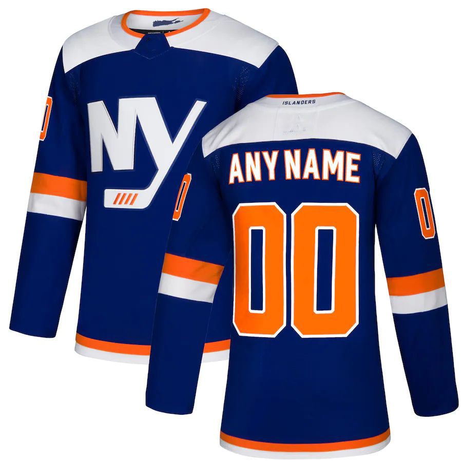 Custom NY.Islanders Alternate Authentic Jersey Blue Stitched American Hockey Jerseys - Main View