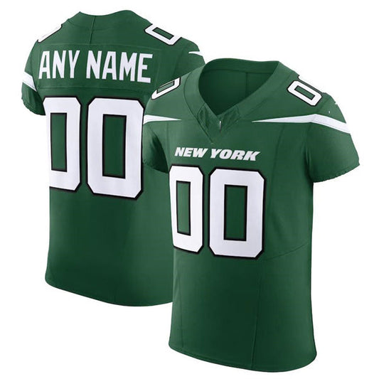Custom NY.Jets Gotham Green Scarlet Vapor F.U.S.E. Elite  Jersey Stitched American Football Jerseys - Main View