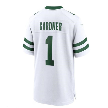 NY.Jets #1 Ahmad Sauce Gardner White Legacy Player Game Jersey Stitched American Football Jerseys - Main View