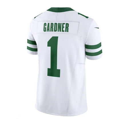 NY.Jets #1 Ahmad Sauce Gardner White Legacy Vapor F.U.S.E. Limited Jersey Stitched American Football Jerseys - Main View