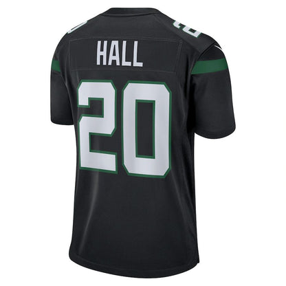 NY.Jets #20 Breece Hall Stealth Black Alternate Game Player Jersey Stitched American Football Jerseys - Main View