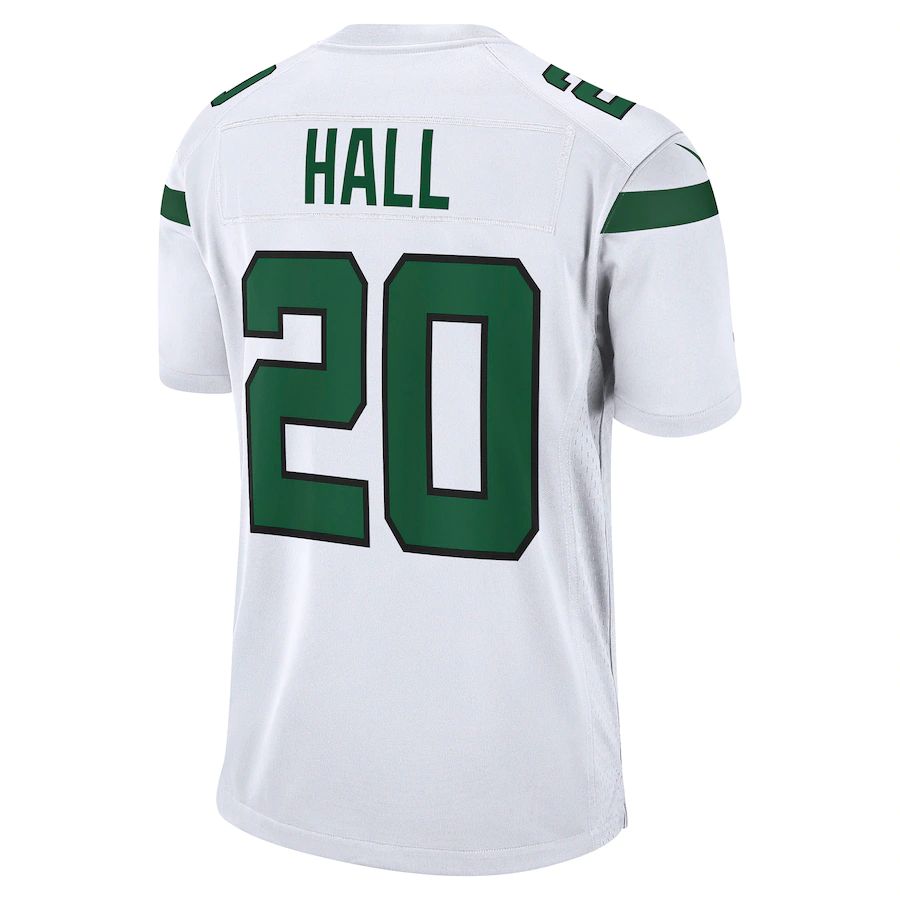 NY.Jets #20 Breece Hall White Away Game Player Jersey Stitched American Football Jerseys - Main View