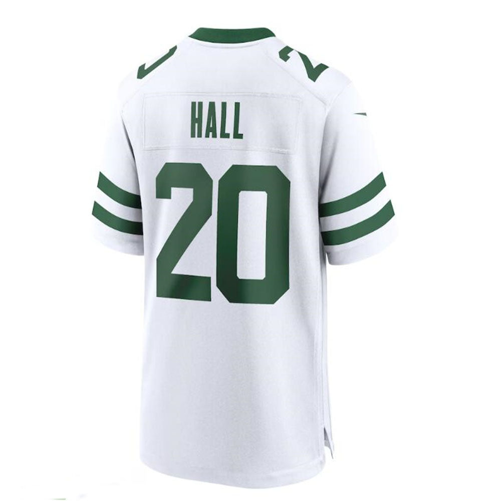 NY.Jets #20 Breece Hall White Legacy Player Game Jersey Stitched American Football Jerseys - Main View