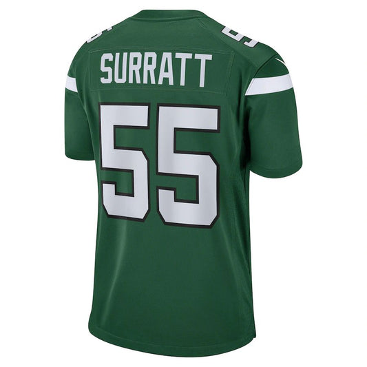 NY.Jets #55 Chazz Surratt Gotham Green Game Player Jersey Stitched American Football Jerseys - Main View