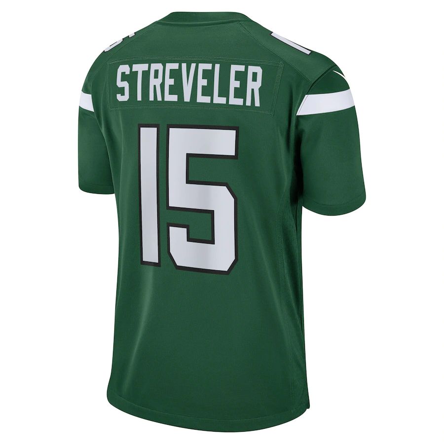 NY.Jets #15 Chris Streveler Gotham Green Game Player Jersey Stitched American Football Jerseys - Main View