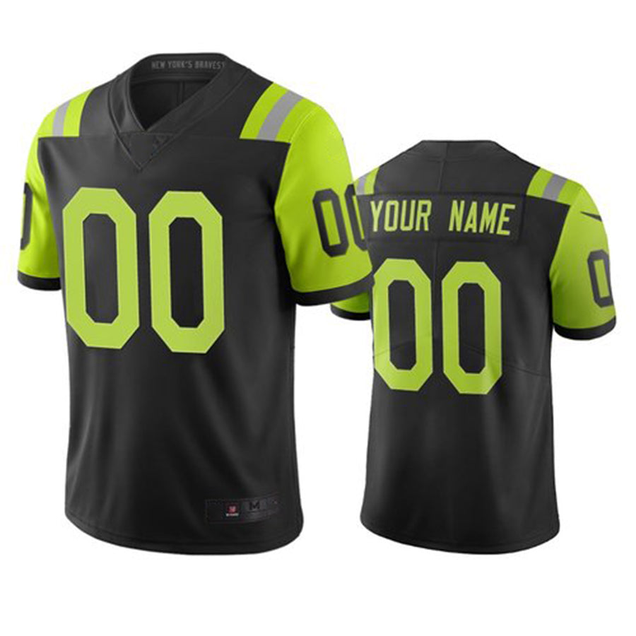 Custom NY.Jets Black Green Vapor Limited City Edition Jersey American Stitched Jersey Football Jerseys - Main View