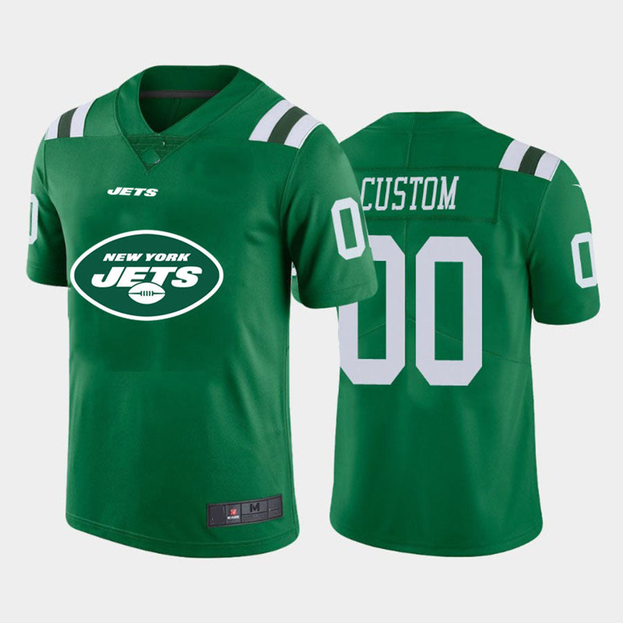 Custom NY.Jets Green Team Big Logo Vapor Untouchable Limited Jersey American Stitched Jersey Football Jerseys - Main View