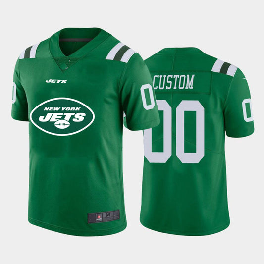 Custom NY.Jets Green Team Big Logo Vapor Untouchable Limited Jersey American Stitched Jersey Football Jerseys - Main View