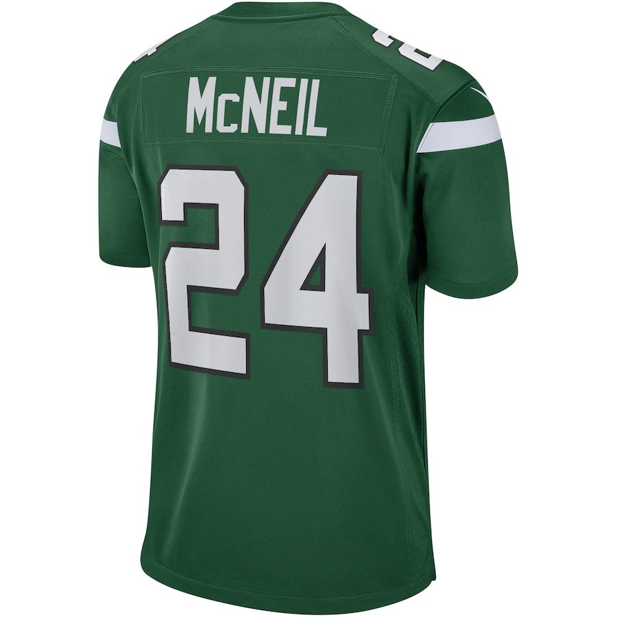 NY.Jets #24 Freeman McNeil Gotham Green Game Retired Player Jersey Stitched American Football Jerseys - Main View