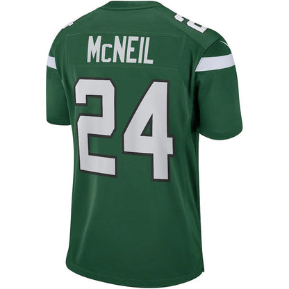 NY.Jets #24 Freeman McNeil Gotham Green Game Retired Player Jersey Stitched American Football Jerseys - Main View
