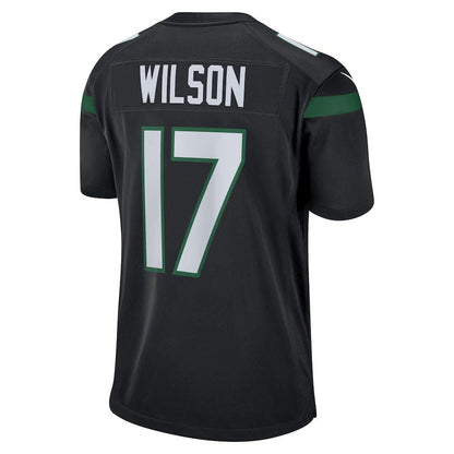NY.Jets #17 Garrett Wilson Stealth Black Alternate Game Player Jersey Stitched American Football Jerseys - Main View