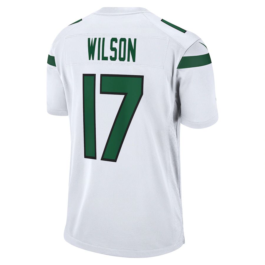 NY.Jets #17 Garrett Wilson White Game Player Jersey Stitched American Football Jerseys - Main View