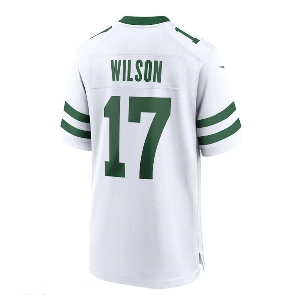NY.Jets #17 Garrett Wilson White Legacy Player Game Jersey Stitched American Football Jerseys - Main View