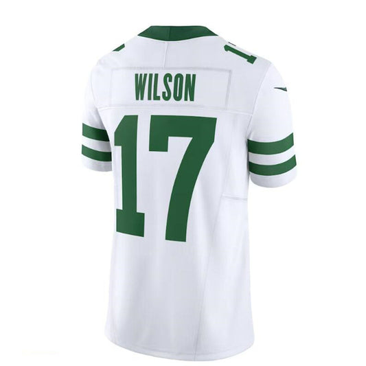 NY.Jets #17 Garrett Wilson White Legacy Vapor F.U.S.E. Limited Jersey Stitched American Football Jerseys - Main View