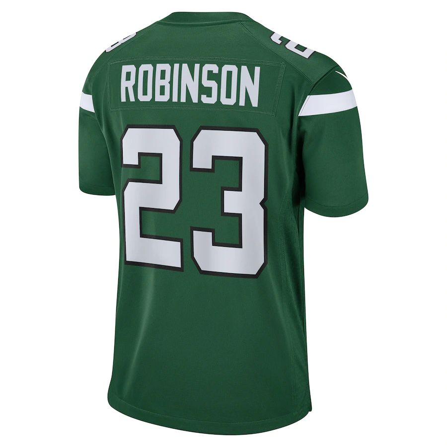 NY.Jets #23 James Robinson Gotham Green Game Player Jersey Stitched American Football Jerseys - Main View