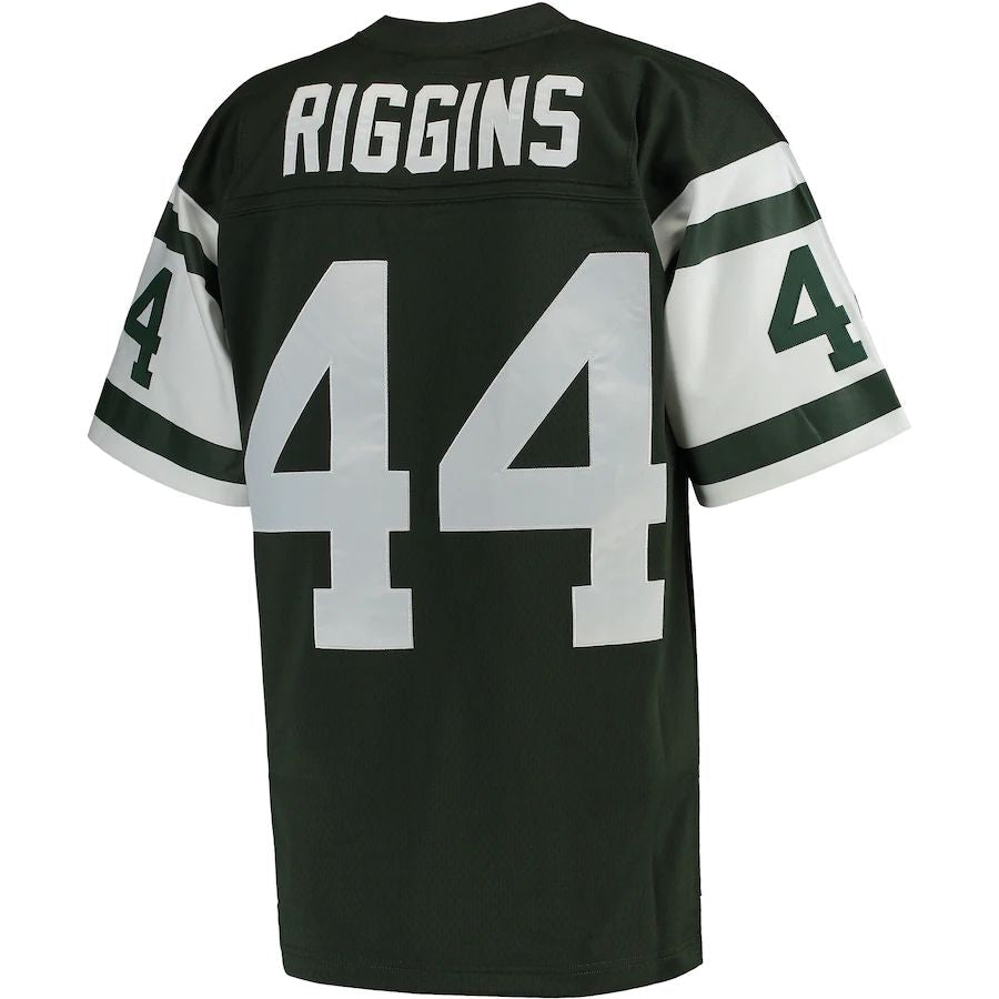 NY.Jets #44 John Riggins Mitchell & Ness Green Retired Player Legacy Replica Jersey Stitched American Football Jerseys - Main View