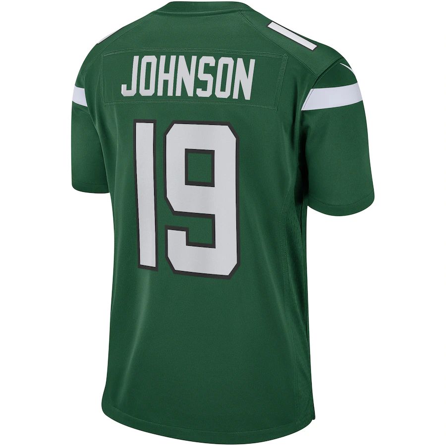 NY.Jets #19 Keyshawn Johnson Gotham Green Game Retired Player Jersey Stitched American Football Jerseys - Main View