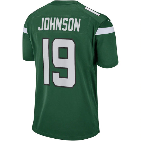 NY.Jets #19 Keyshawn Johnson Gotham Green Game Retired Player Jersey Stitched American Football Jerseys - Main View
