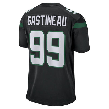 NY.Jets #99 Mark Gastineau Stealth Black Game Jersey Stitched American Football Jerseys - Main View