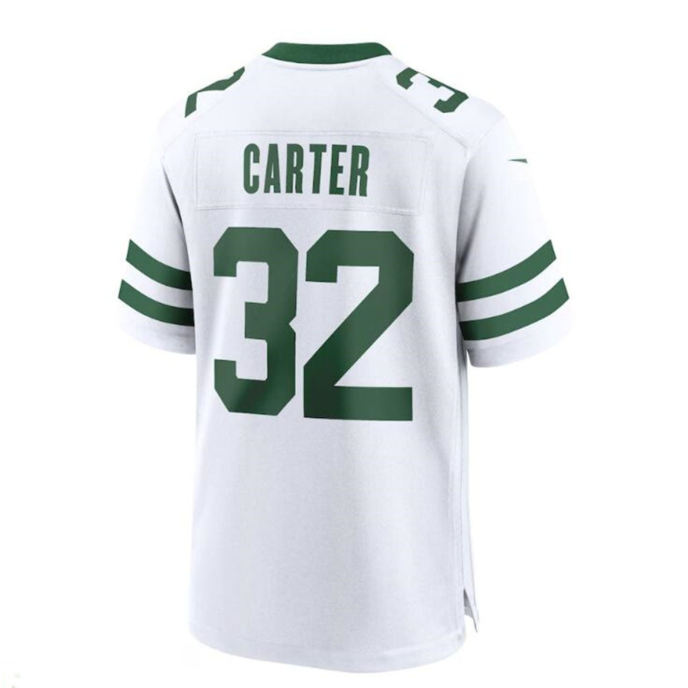 NY.Jets #32 Michael Carter White Legacy Player Game Jersey Stitched American Football Jerseys - Main View