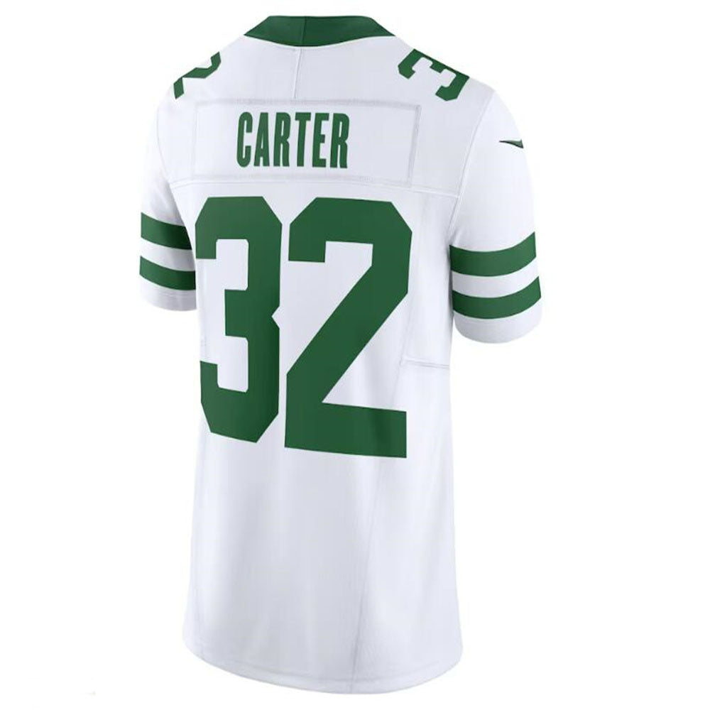 NY.Jets #32 Michael Carter White Legacy Vapor F.U.S.E. Limited Jersey Stitched American Football Jerseys - Main View