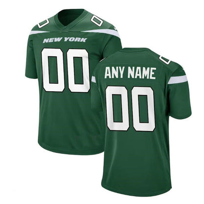 Custom NY.Jets Gotham Green Game Jersey Stitched Jersey Football Jersey - Main View