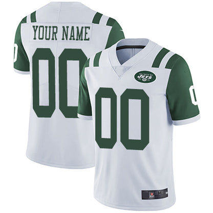 Custom NY.Jets Road White Vapor Untouchable Limited Jersey American Stitched Jersey Football Jerseys - Main View