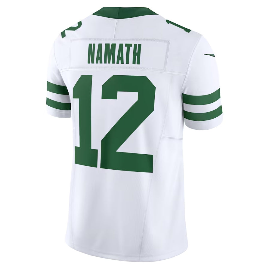 NY.Jets #12 Joe Namath Vapor F.U.S.E. Limited Jersey - Legacy White American Football Jerseys - Main View