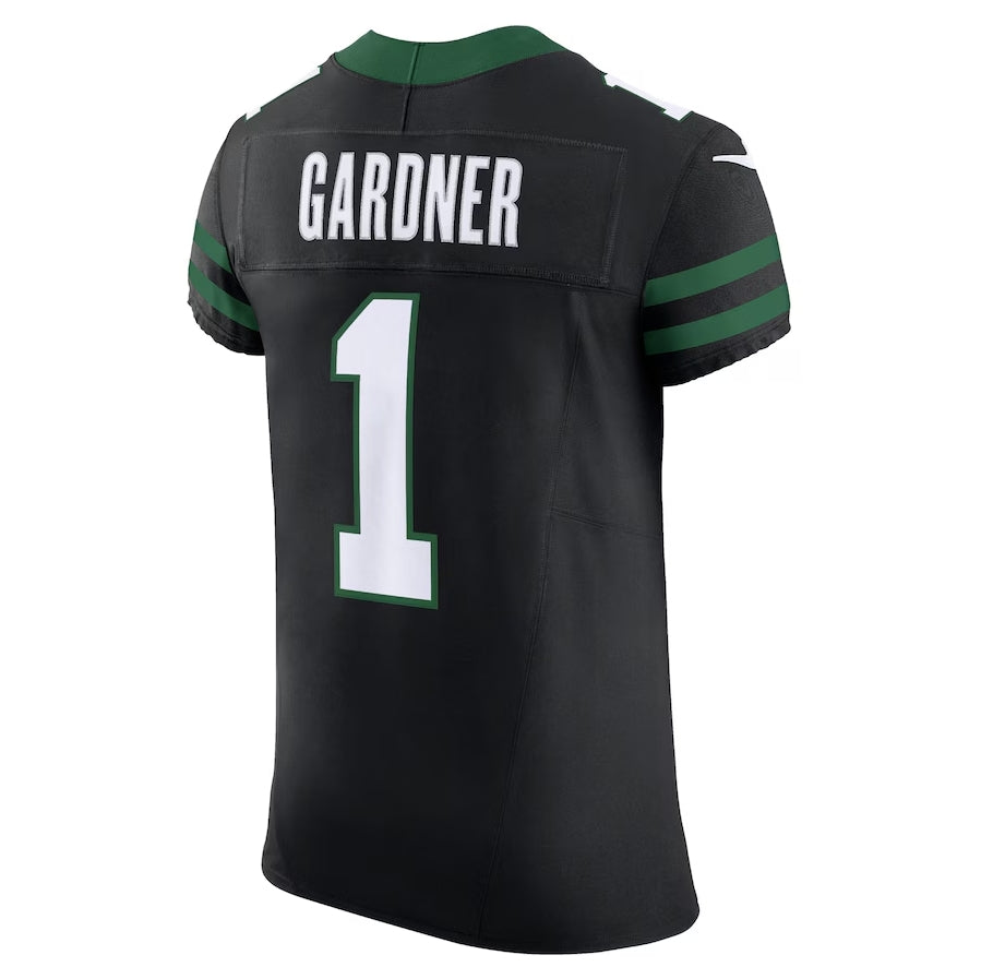 NY.Jets #1 Ahmad Sauce Gardner Alternate Vapor F.U.S.E. Elite Jersey - Legacy Black American Football Jerseys - Main View