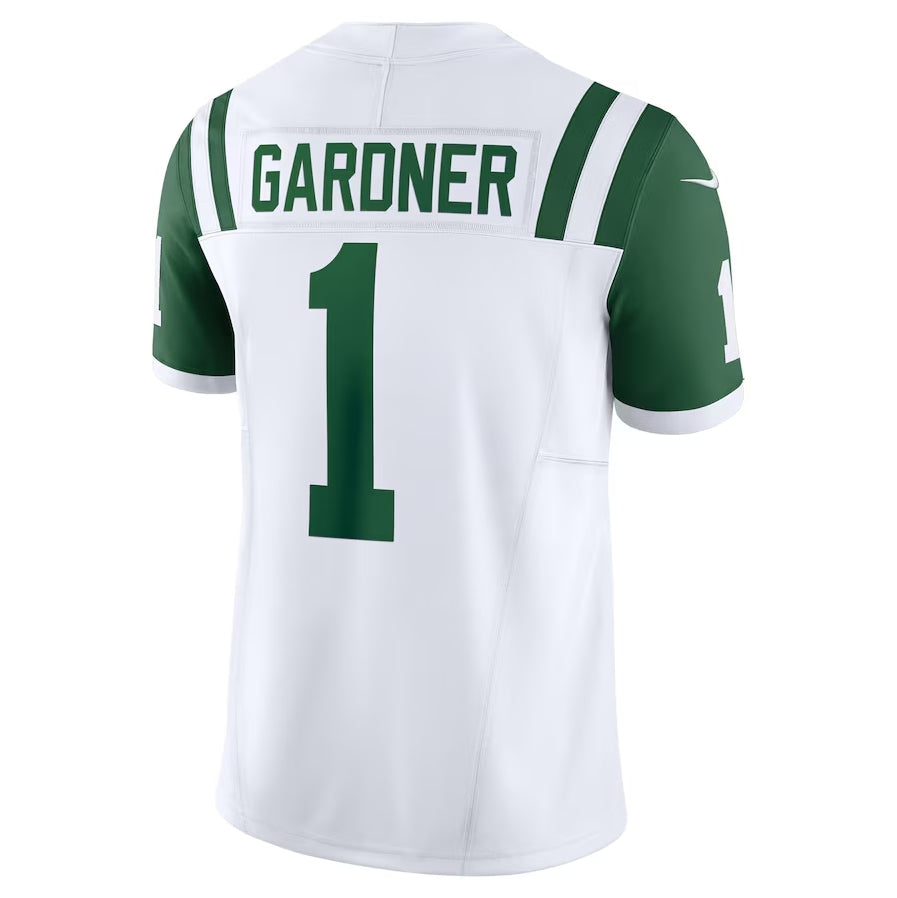 NY.Jets #1 Ahmad Sauce Gardner Classic Alternate Vapor F.U.S.E. Limited Jersey - White American Football Jerseys - Main View