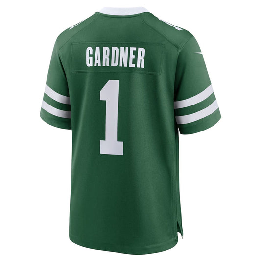 NY.Jets #1 Ahmad Sauce Gardner Game Jersey - Legacy Green American Football Jerseys - Main View