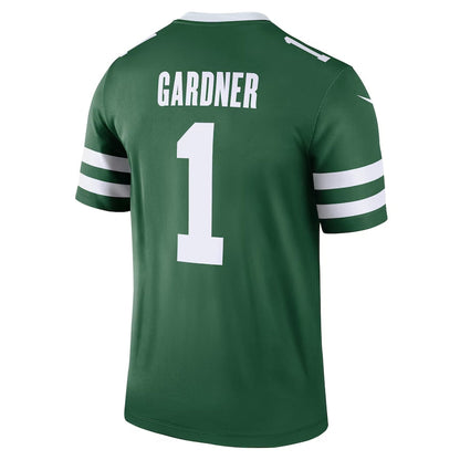 NY.Jets #1 Ahmad Sauce Gardner Legend Jersey - Legacy Green American Football Jerseys - Main View