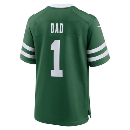NY.Jets #1 Dad Game Jersey - Legacy Green American Football Jersey - Main View