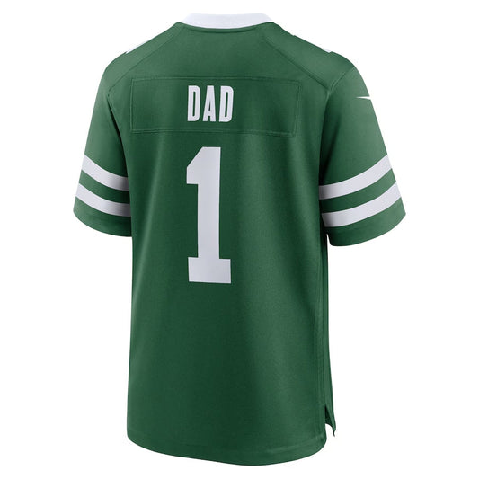 NY.Jets #1 Dad Game Jersey - Legacy Green American Football Jersey - Main View