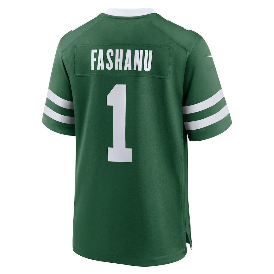NY.Jets #1 Olu Fashanu 2024 Draft First Round Pick Player Game Jersey - Gotham Green American Football Jerseys - Main View