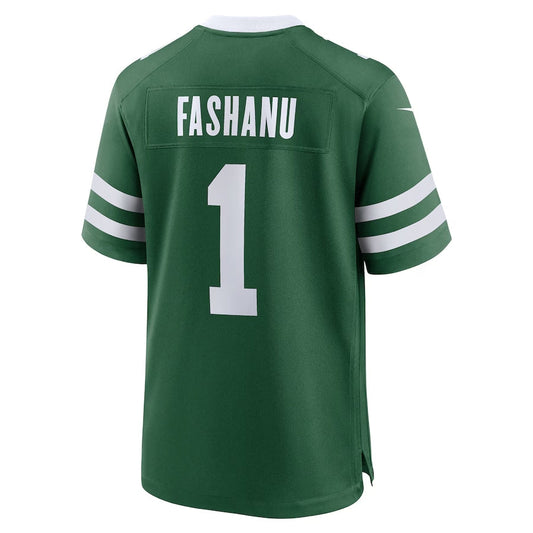 NY.Jets #1 Olu Fashanu 2024 Draft First Round Pick Player Game Jersey - Gotham Green American Football Jerseys - Main View