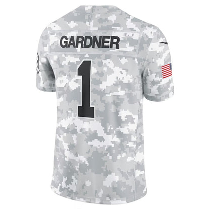NY.Jets #1 Sauce Gardner Arctic Camo 2024 Salute to Service Limited Stitched American Football Jerseys - Main View