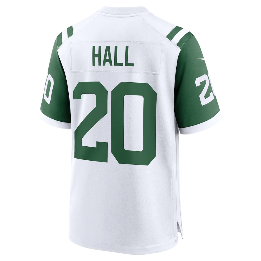 NY.Jets #20 Breece Hall Classic Alternate Game Jersey - White American Football Jerseys - Main View