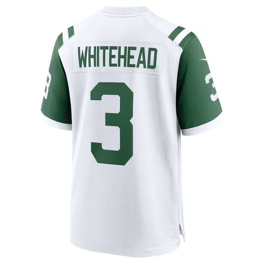 NY.Jets #3 Jordan Whitehead Classic Alternate Player Game Jersey - White American Football Jerseys - Main View