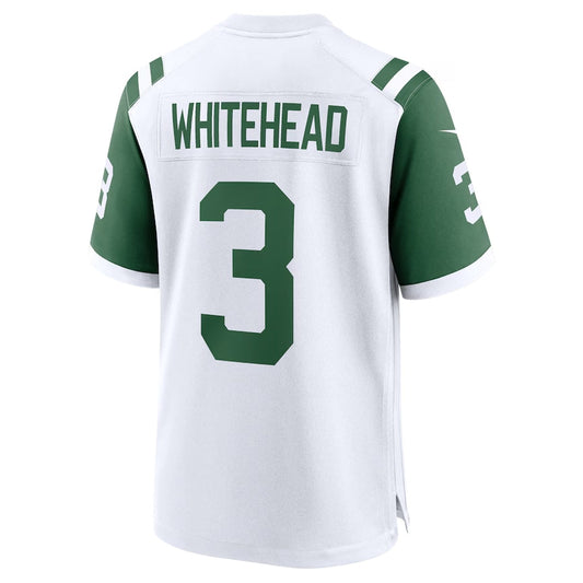 NY.Jets #3 Jordan Whitehead Classic Alternate Player Game Jersey - White American Football Jerseys - Main View