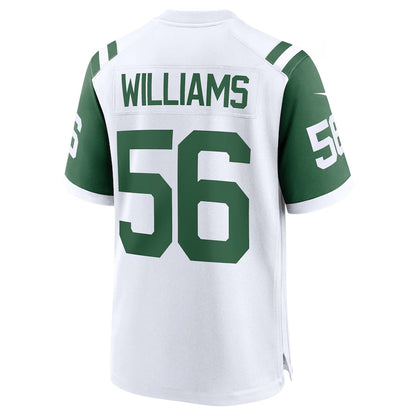 NY.Jets #56 Quincy Williams Classic Alternate Player Game Jersey - White American Football Jerseys - Main View