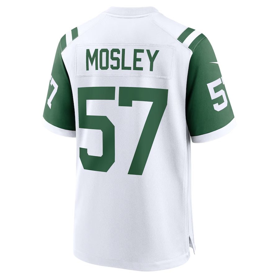 NY.Jets #57 C.J. Mosley Classic Alternate Game Jersey - White American Football Jerseys - Main View