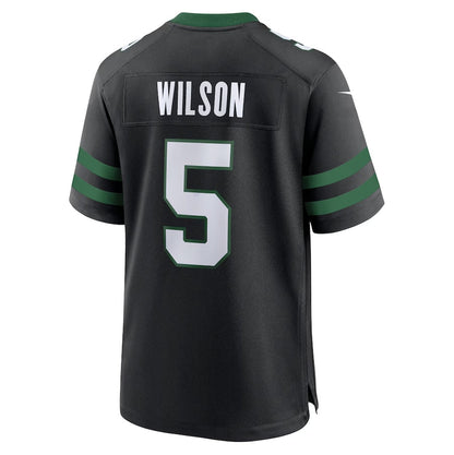 NY.Jets #5 Garrett Wilson Alternate Game Jersey - Legacy Black American Football Jerseys - Main View