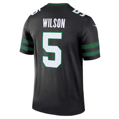 NY.Jets #5 Garrett Wilson Alternate Legend Jersey - Legacy Black American Football Jerseys - Main View