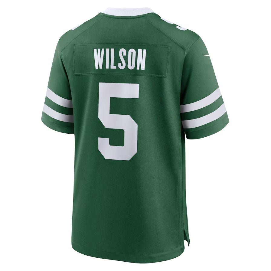 NY.Jets #5 Garrett Wilson Game Jersey - Legacy Green American Football Jerseys - Main View