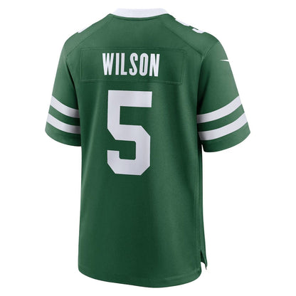 NY.Jets #5 Garrett Wilson Game Jersey - Legacy Green American Football Jerseys - Main View