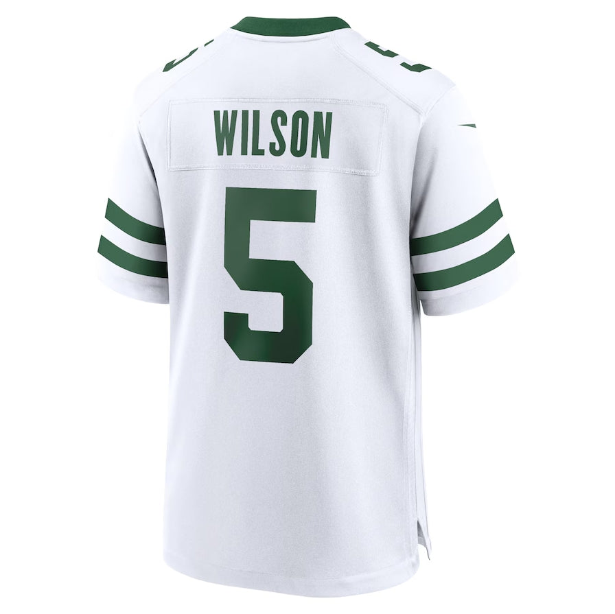 NY.Jets #5 Garrett Wilson Game Jersey - Legacy White American Football Jerseys - Main View