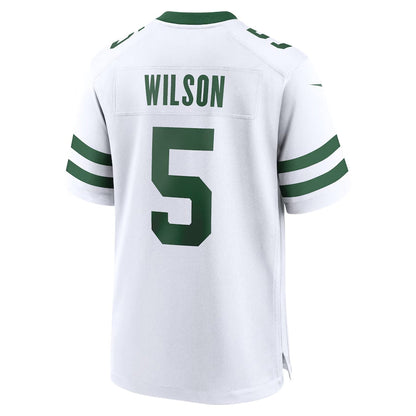 NY.Jets #5 Garrett Wilson Game Jersey - Legacy White American Football Jerseys - Main View