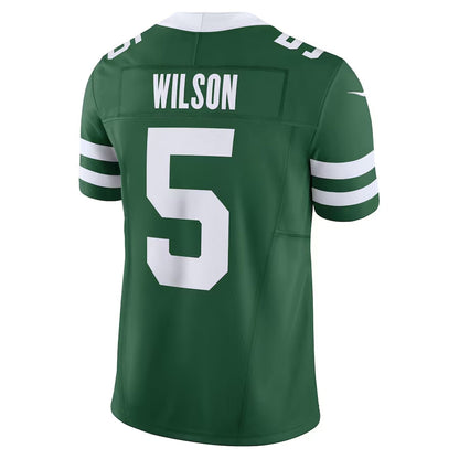 NY.Jets #5 Garrett Wilson Vapor F.U.S.E. Limited Jersey - Legacy Green American Football Jerseys - Main View