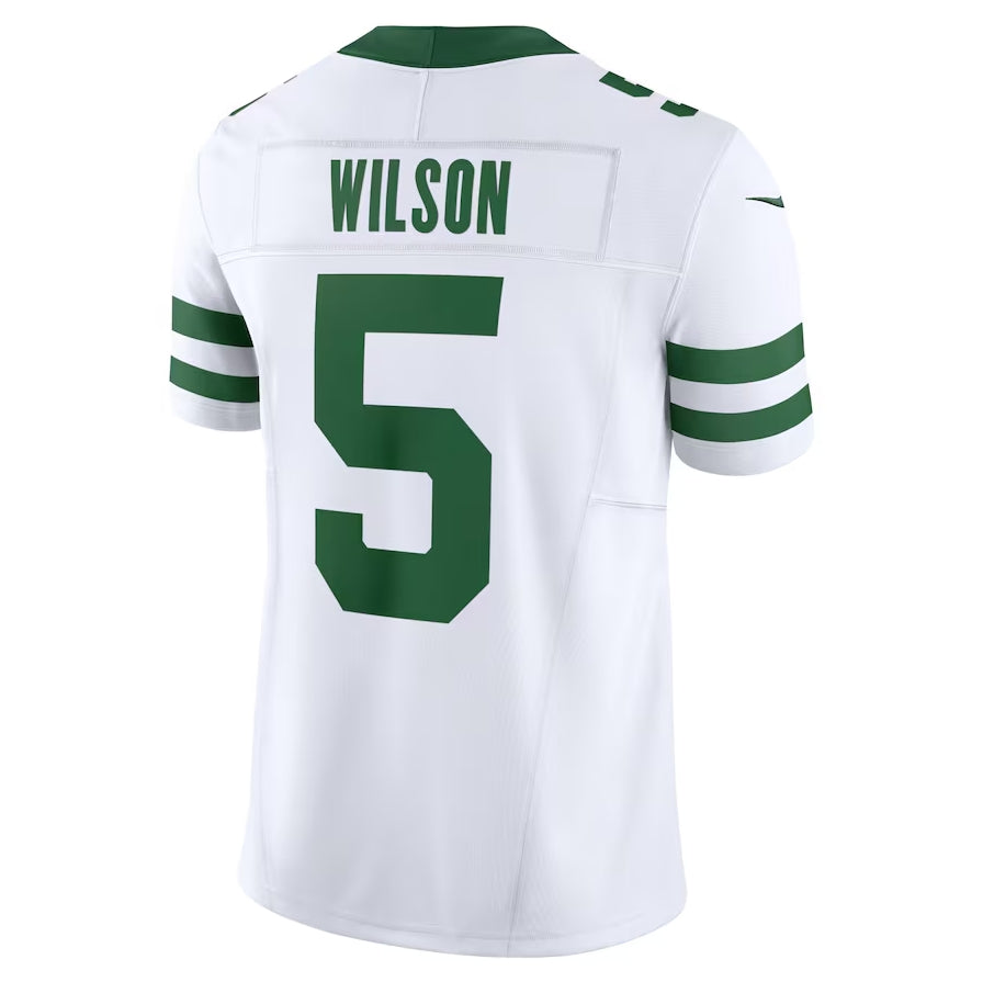 NY.Jets #5 Garrett Wilson Vapor F.U.S.E. Limited Jersey - Legacy White American Football Jerseys - Main View